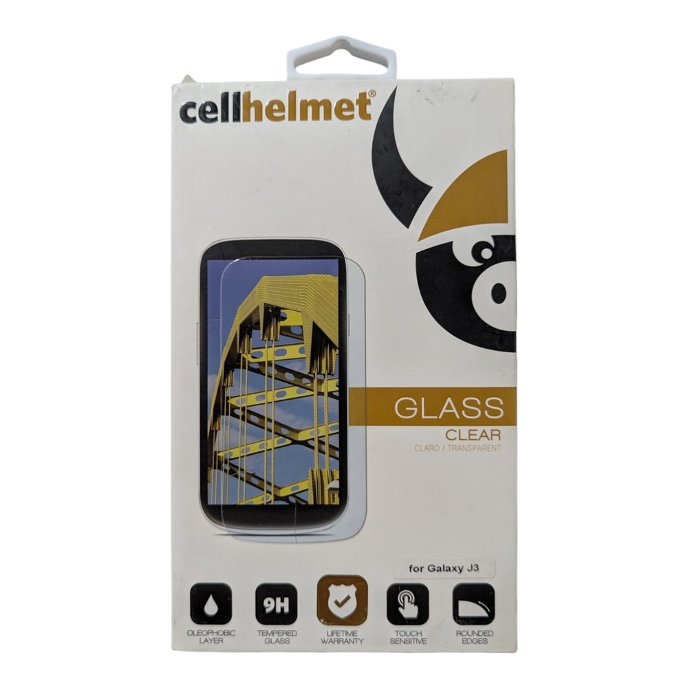 i1. CellHelmet Tempered Glass Screen‎ Protector For Samsung Galaxy J3